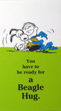 Snoopy Beagle Hugs Pocket/Purse-Size Memo Pad - Be Ready For A Beagle Hug