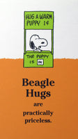 Snoopy Beagle Hugs Pocket/Purse-Size Memo Pad - Hug A Warm Puppy