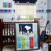 Lambs & Ivy Hip Hop Snoopy Crib Skirt / Dust Ruffle - snoopn4pnuts.com