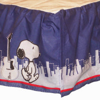 Lambs & Ivy Hip Hop Snoopy Crib Skirt / Dust Ruffle - snoopn4pnuts.com