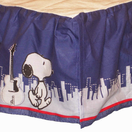 Lambs & Ivy Hip Hop Snoopy Crib Skirt / Dust Ruffle - snoopn4pnuts.com
