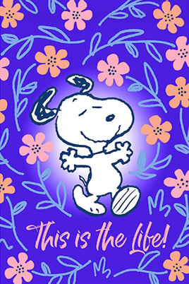 Peanuts Double - Sided Flag - Snoopy This Is The Life! - snoopn4pnuts.com