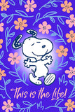 Peanuts Double-Sided Flag - Snoopy This Is The Life!