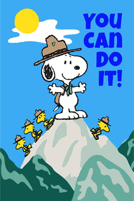 Peanuts Double - Sided Flag - You Can Do It! - snoopn4pnuts.com