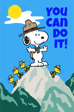 Peanuts Double - Sided Flag - You Can Do It! - snoopn4pnuts.com