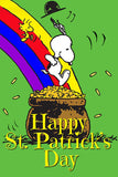 Peanuts Double-Sided Flag - Snoopy's St. Patrick's Day Pot 'O Gold