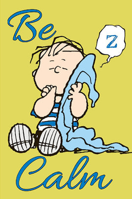 Peanuts Double - Sided Flag - Linus: Be Calm - snoopn4pnuts.com