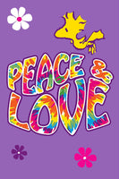 Peanuts Double-Sided Flag - Peace and Love