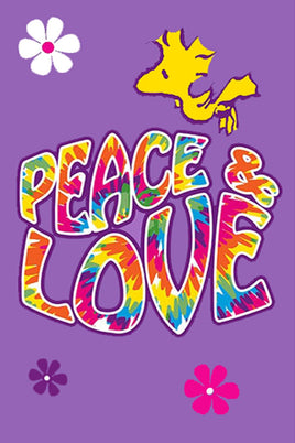 Peanuts Double - Sided Flag - Peace and Love - snoopn4pnuts.com
