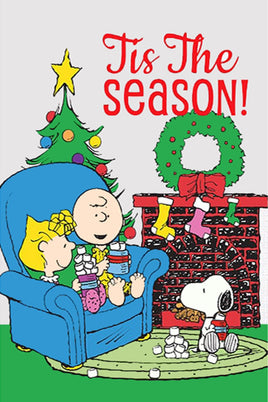 Peanuts Double - Sided Flag - Tis The Season - snoopn4pnuts.com