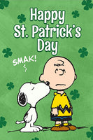 Peanuts Double - Sided Flag - Happy St. Patrick's Day - snoopn4pnuts.com