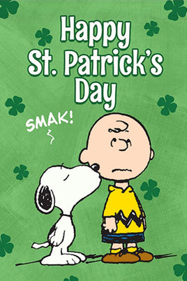 Peanuts Double - Sided Flag - Happy St. Patrick's Day - snoopn4pnuts.com