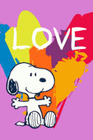 Peanuts Double - Sided Flag - Snoopy LOVE - snoopn4pnuts.com