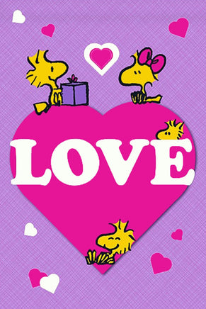 Peanuts Double - Sided Flag - Woodstock LOVE - snoopn4pnuts.com
