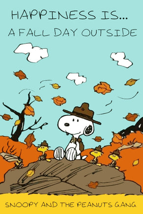 Peanuts Double - Sided Flag - Happiness Is A Fall Day - snoopn4pnuts.com