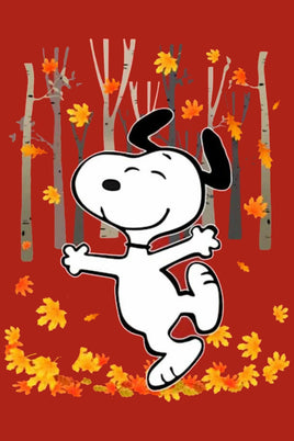 Peanuts Double - Sided Flag - Fall Dance - snoopn4pnuts.com
