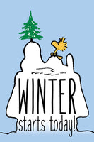 Peanuts Double-Sided Flag - Winter Starts Today!