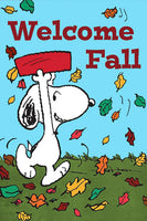 Peanuts Double - Sided Flag - Welcome Fall - snoopn4pnuts.com