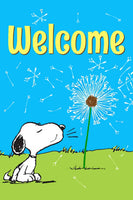 Peanuts Double-Sided Flag - Dandelion Welcome