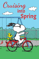 Peanuts Double-Sided Flag - Cruising Into Spring!