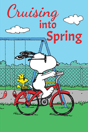 Peanuts Double - Sided Flag - Cruising Into Spring! - snoopn4pnuts.com
