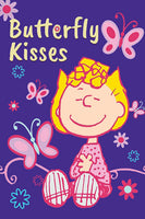 Peanuts Double - Sided Flag - Sally's Butterfly Kisses - snoopn4pnuts.com