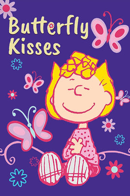 Peanuts Double - Sided Flag - Sally's Butterfly Kisses - snoopn4pnuts.com
