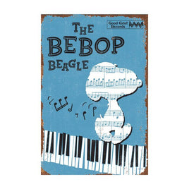 Snoopy Tin Wall Sign With Weathered Look - The Bebop Beagle - snoopn4pnuts.com