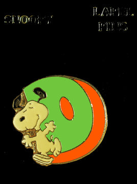 Snoopy Enamel Letter Pin - D - snoopn4pnuts.com