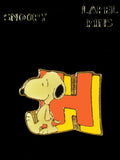 Snoopy Enamel Letter Pin - H