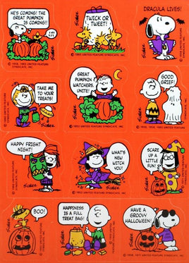 Peanuts Gang Vintage Halloween Stickers (1 Sheet) - On Sale!