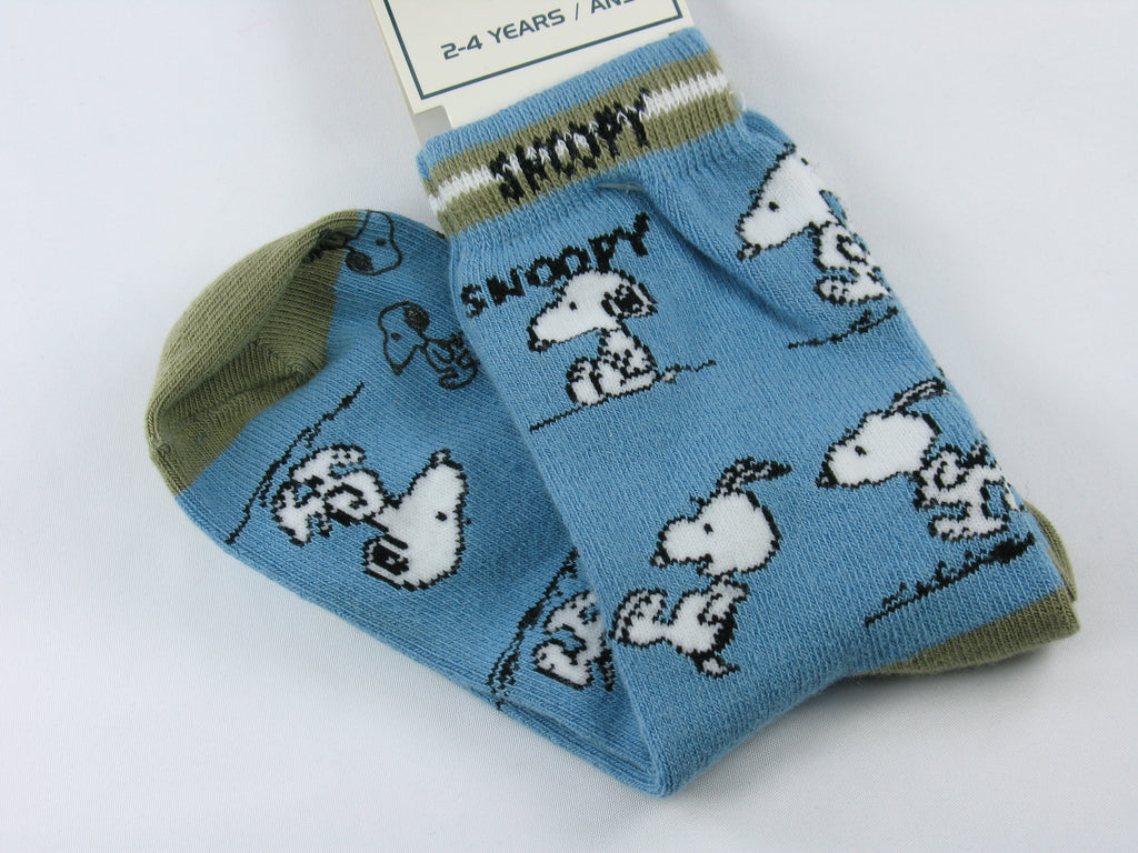 kids Snoopy Crew Length Socks