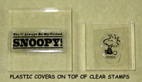 Peanuts Clear Vinyl Stamp Set On Thick Acrylic Blocks - Friend of Snoopy - snoopn4pnuts.com