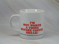 Snoopy Vintage Mug - "I'm think I'm allergic to morning!" - snoopn4pnuts.com