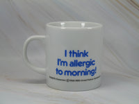 Snoopy Vintage Mug - "I think I'm allergic to morning" - snoopn4pnuts.com