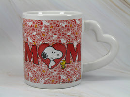 Snoopy MOM Mug With Heart Handle - snoopn4pnuts.com