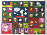 Peanuts Postage Stamp-Style Metallic Stickers (Gray Areas Shiny Silver Color) - RARE!