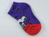Kids Snoopy Halloween No Show Socks (Size 5 1/2-6 1/2)