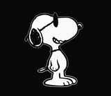 Snoopy Joe Cool Die-Cut Vinyl Decal - White (Solid Fill-Full Color)