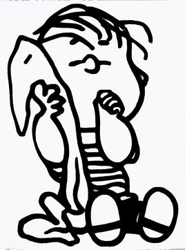 Linus Die - Cut Vinyl Decal - Black - snoopn4pnuts.com