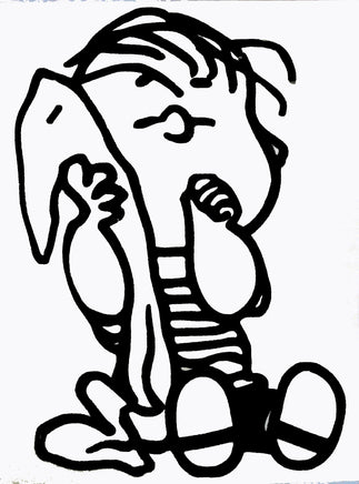 Linus Die - Cut Vinyl Decal - Black - snoopn4pnuts.com