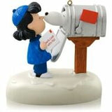 Snoopy's Peanuts Christmas Ornament With Working Mailbox Flag To Move Snoopy In and Out (SOUND NO LONGER WORKS)