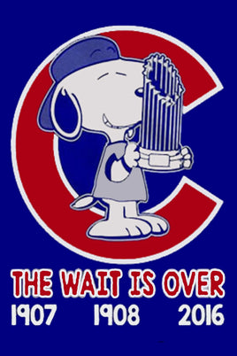Peanuts Snoopy Double - Sided Flag - Chicago Cubs Baseball World Series - snoopn4pnuts.com