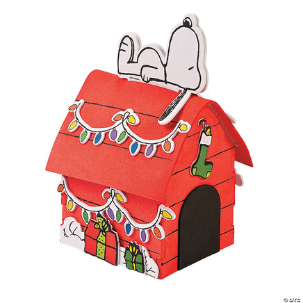 Peanuts® 3 - D Snoopy’s Christmas Dog House Foam Craft Kit - ON SALE! - snoopn4pnuts.com