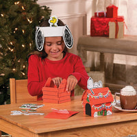 Peanuts® 3 - D Snoopy’s Christmas Dog House Foam Craft Kit - ON SALE! - snoopn4pnuts.com