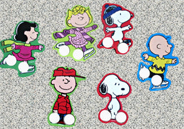 Peanuts Ice Skaters Finger Puppet 6 - Piece Set (Thick, Sturdy Cardboard That Won't Bend!) - snoopn4pnuts.com