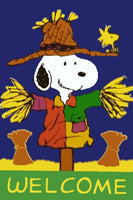 Peanuts Double - Sided Flag - Scarecrow Welcome - snoopn4pnuts.com