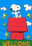 Peanuts Double-Sided Flag - Snoopy Welcome