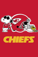 Peanuts Snoopy Double - Sided Flag - Joe Cool Kansas City Chiefs Football - snoopn4pnuts.com
