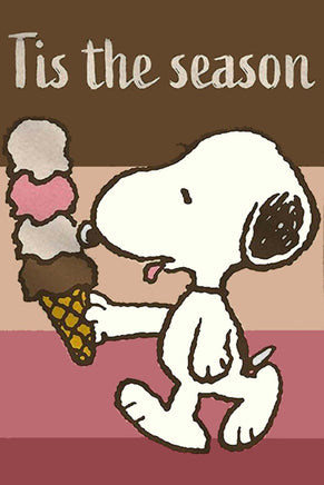 Peanuts Double - Sided Flag - Tis The Season For Ice Cream - snoopn4pnuts.com